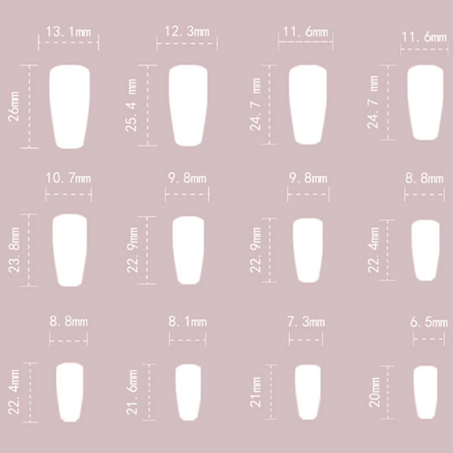 Sparkling Long Coffin Press-On Nails