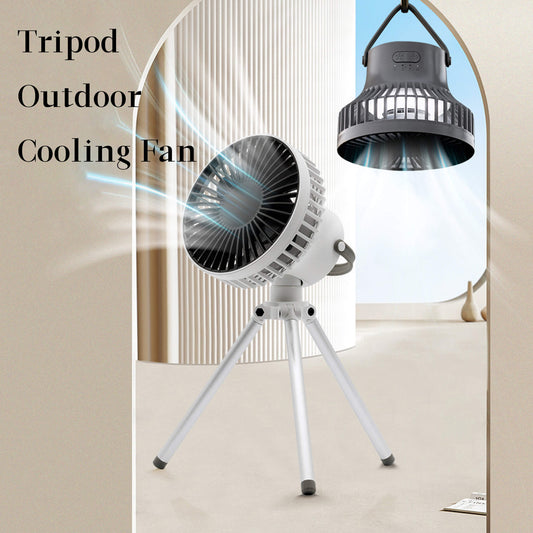 Tripod Outdoor Camping Cooling Fan USB Rechargeable