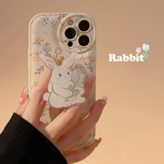 Cute Rabbit iPhone Cover with Handy Kickstand