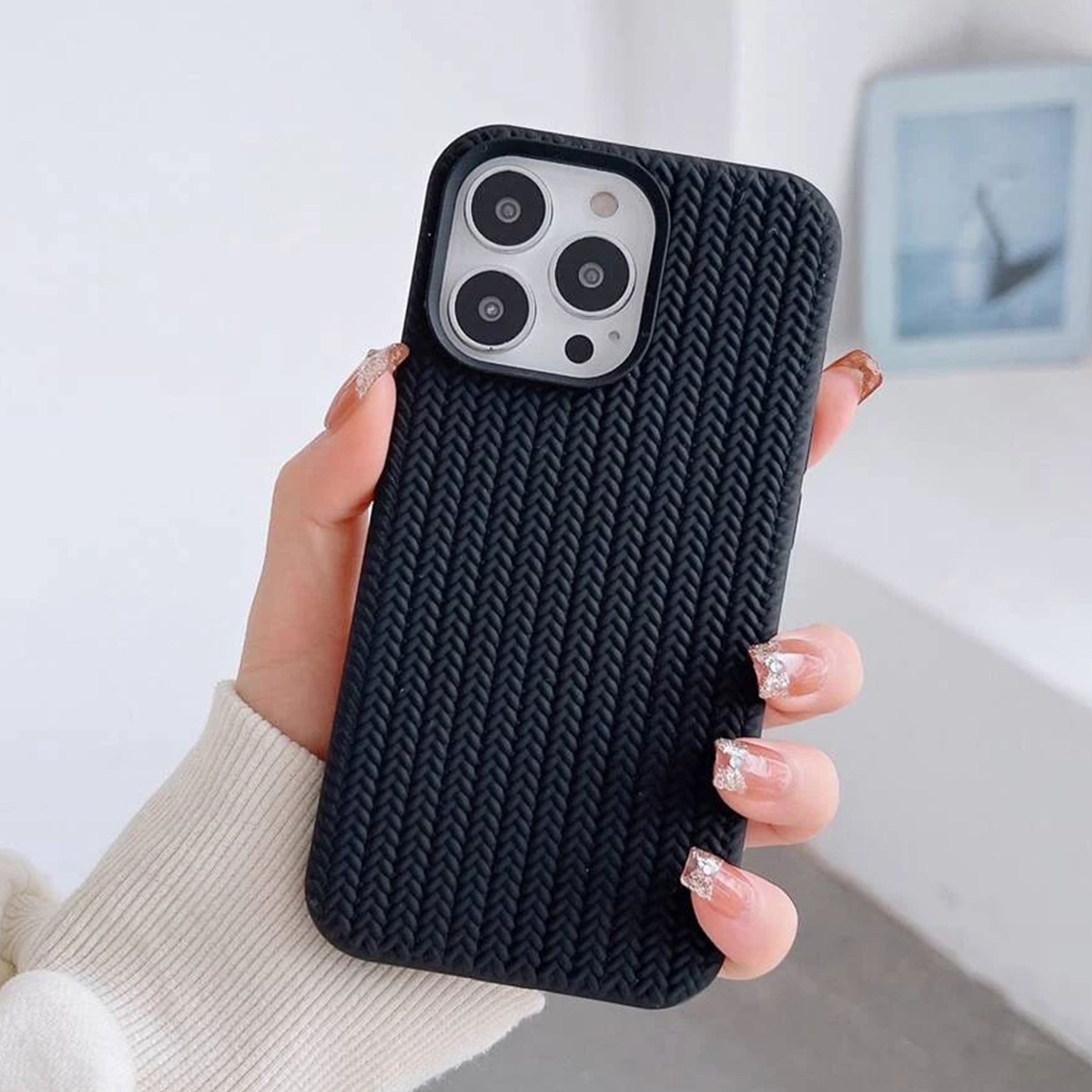 Woven Texture Knitted Style Phone Case for Apple iPhone Woven Texture Knitted Style Phone Case for Apple iPhone